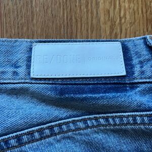 Re/Done Blue Straight Leg Jeans Classic Indigo